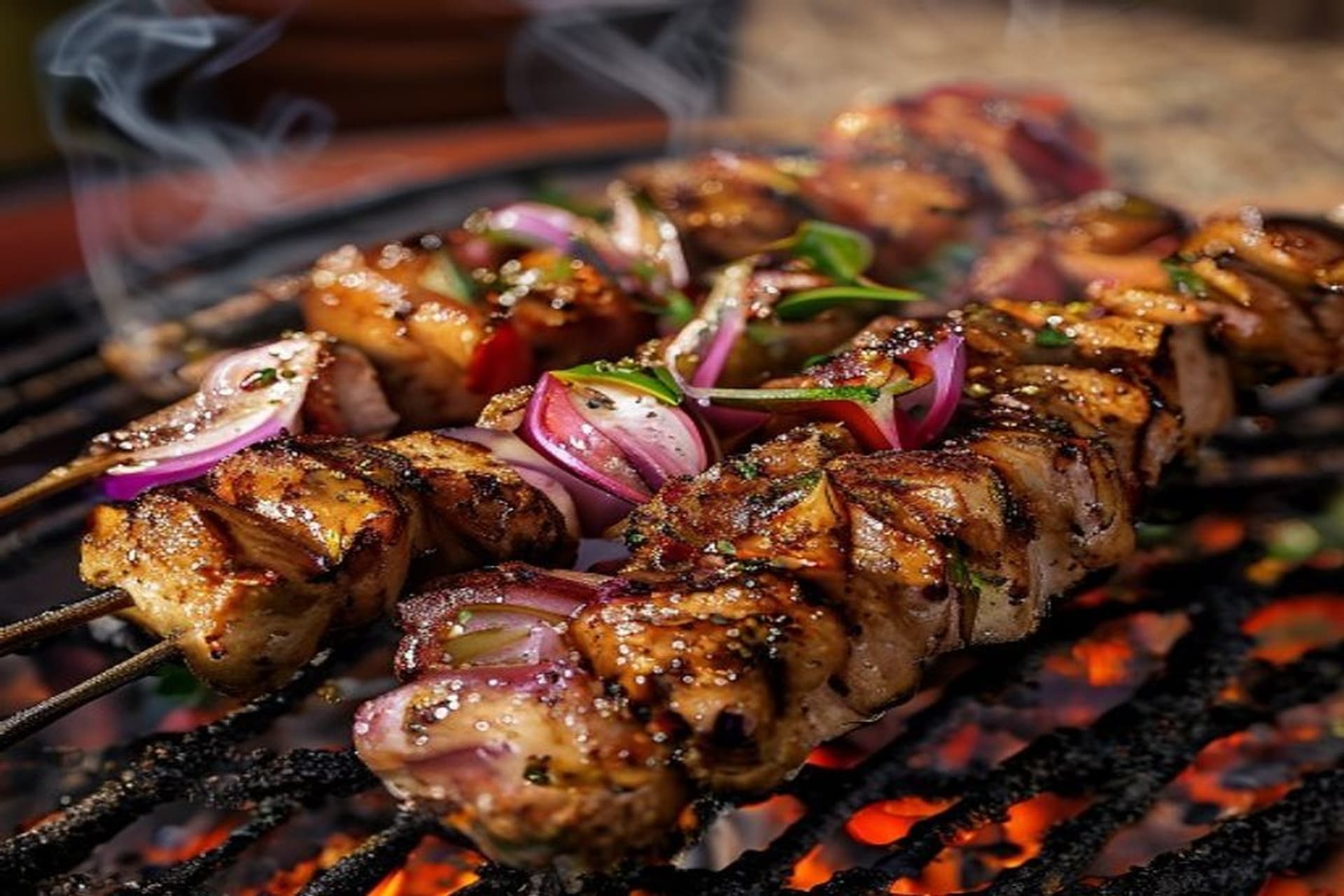 Brochetas de cordero con especias marroquíes: El sabor del Magreb