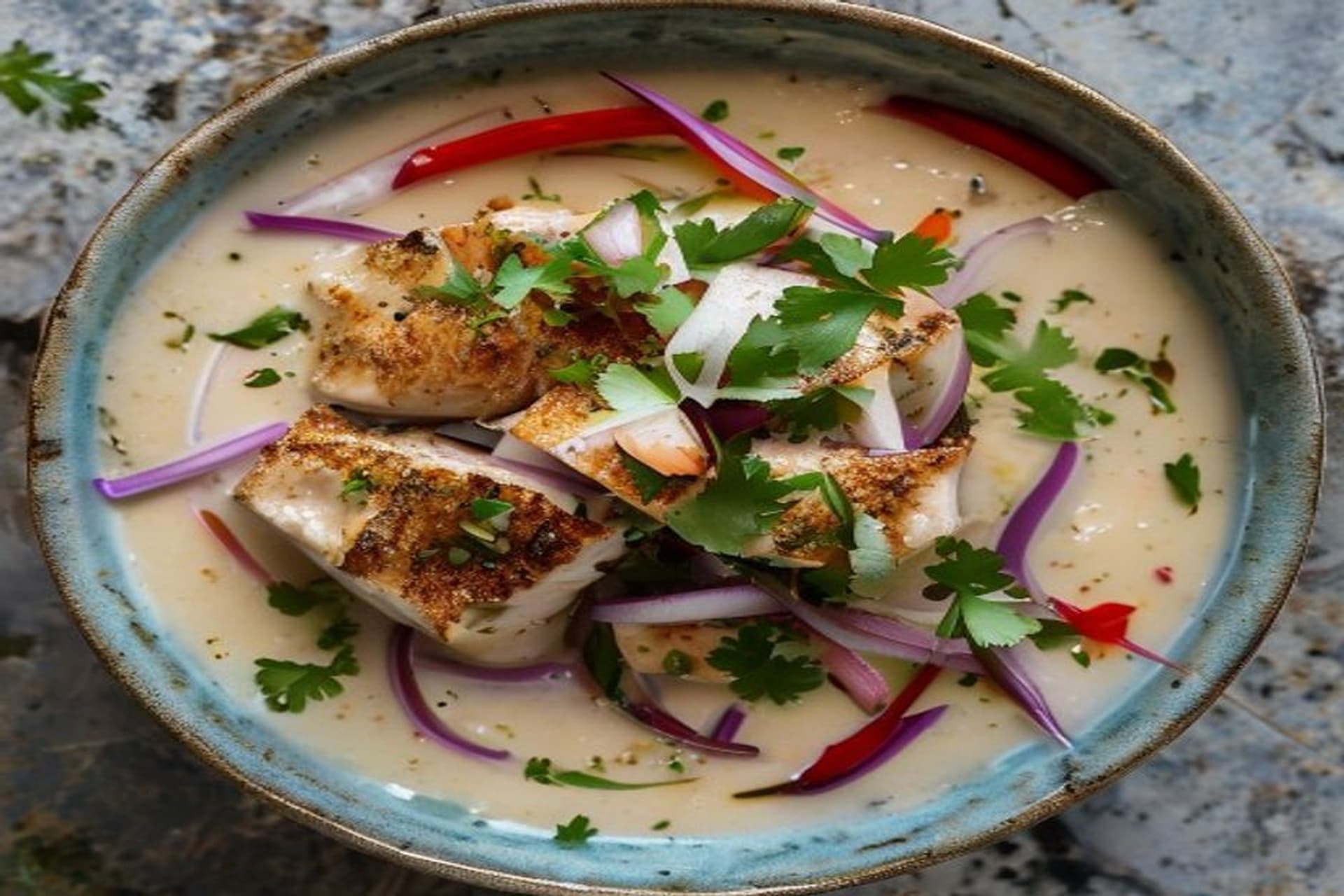 Ceviche de Lubina con Leche de Tigre de Coco: El Toque Tropical
