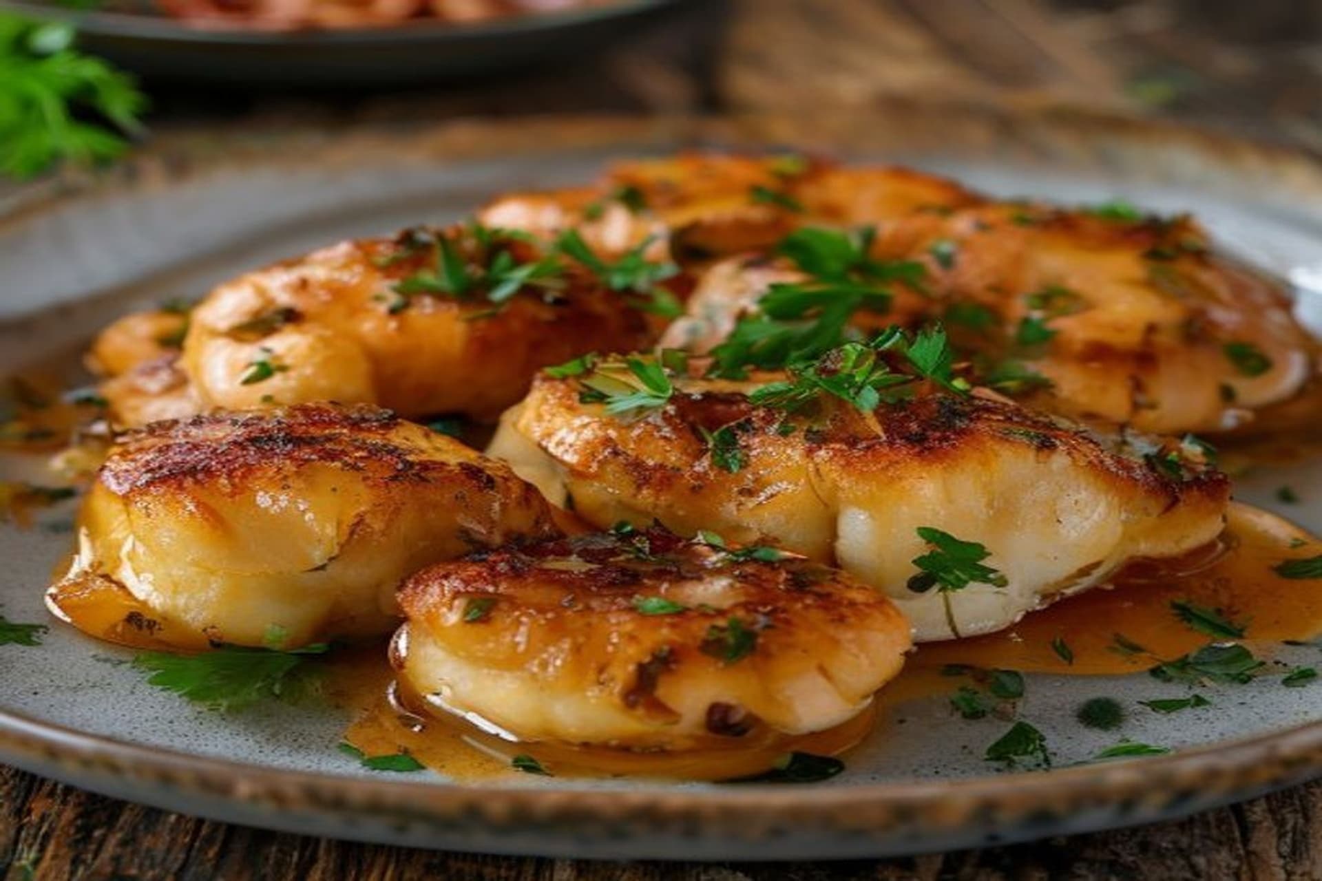 Dorada rellena de setas y gambas