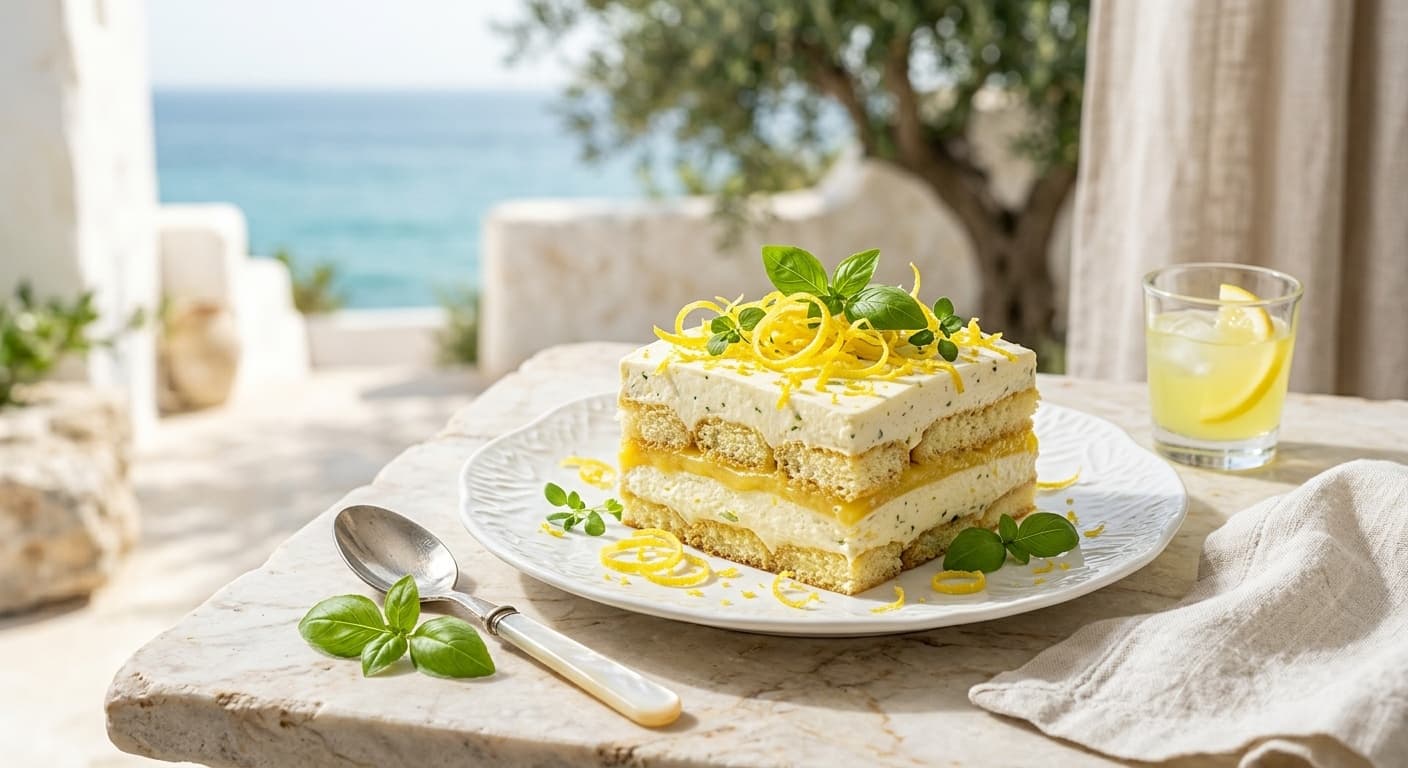 Receta de Tiramisú de Limón y Albahaca: La Guía Definitiva (Receta Gourmet y Ciencia Gastronómica) preparada paso a paso — fotografía editorial de RecetaGenial