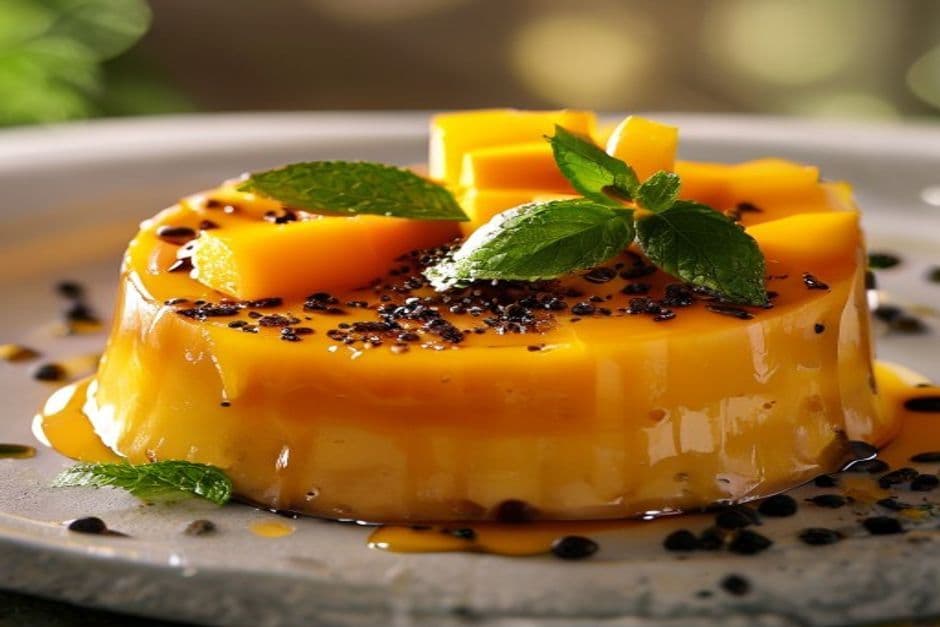 Flan de Chía y Mango: Un Postre Exótico y Saludable