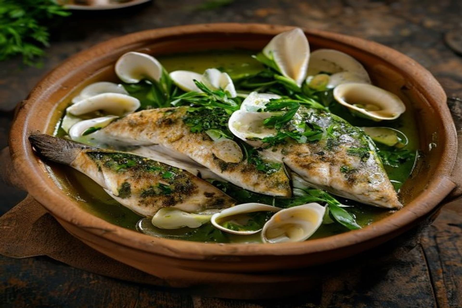 Merluza en Salsa Verde con Almejas y Espárragos: Receta Vasca