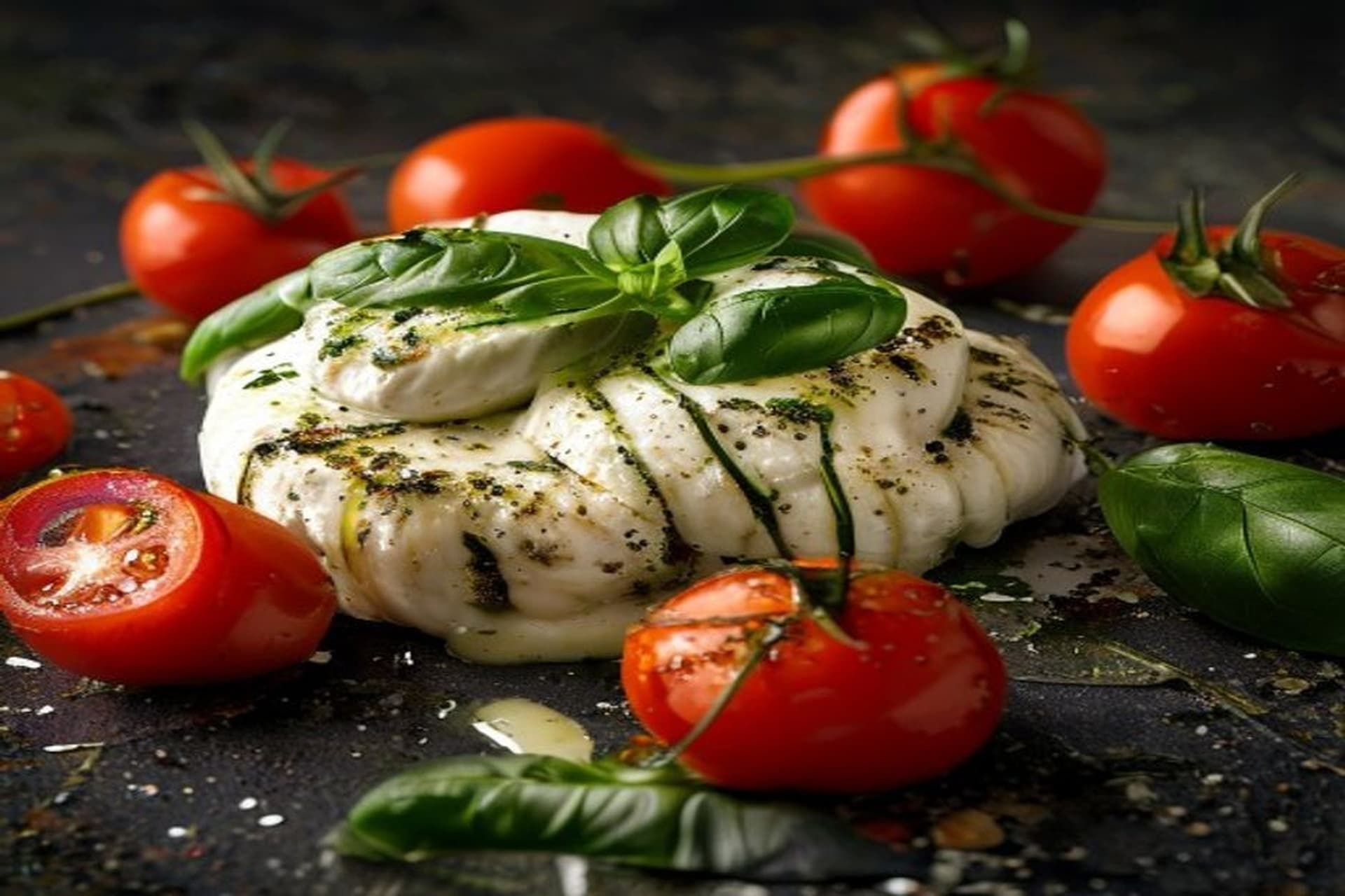 Receta de Ensalada de Burrata y Tomate Asado: El Secreto para una Cena de Lujo preparada paso a paso — fotografía editorial de RecetaGenial