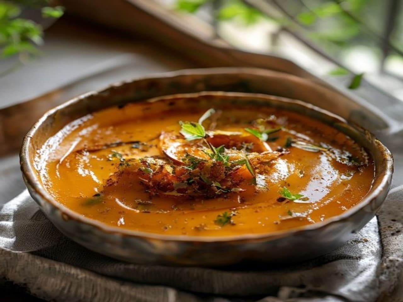 Crema de calabaza especiada