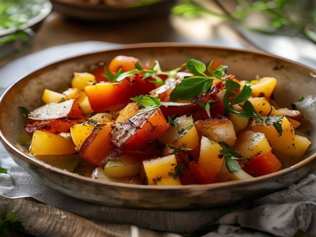 Receta de Ensalada campera de patata tradicional preparada paso a paso — fotografía editorial de RecetaGenial