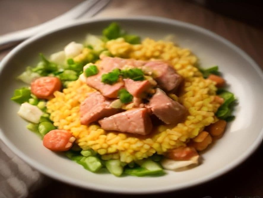 Receta de Ensalada de atún cremosa y saludable preparada paso a paso — fotografía editorial de RecetaGenial