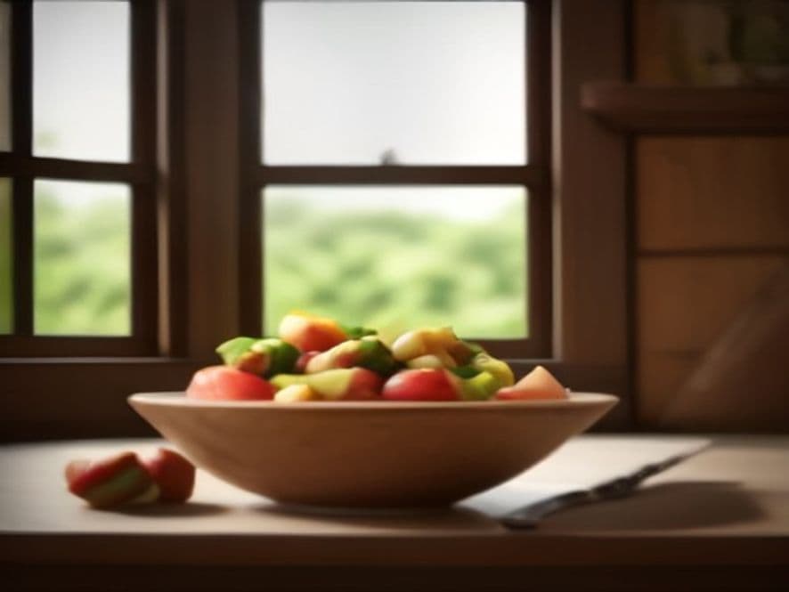 Receta de Ensalada de Frutas Frescas: La Receta Perfecta para Refrescarse preparada paso a paso — fotografía editorial de RecetaGenial