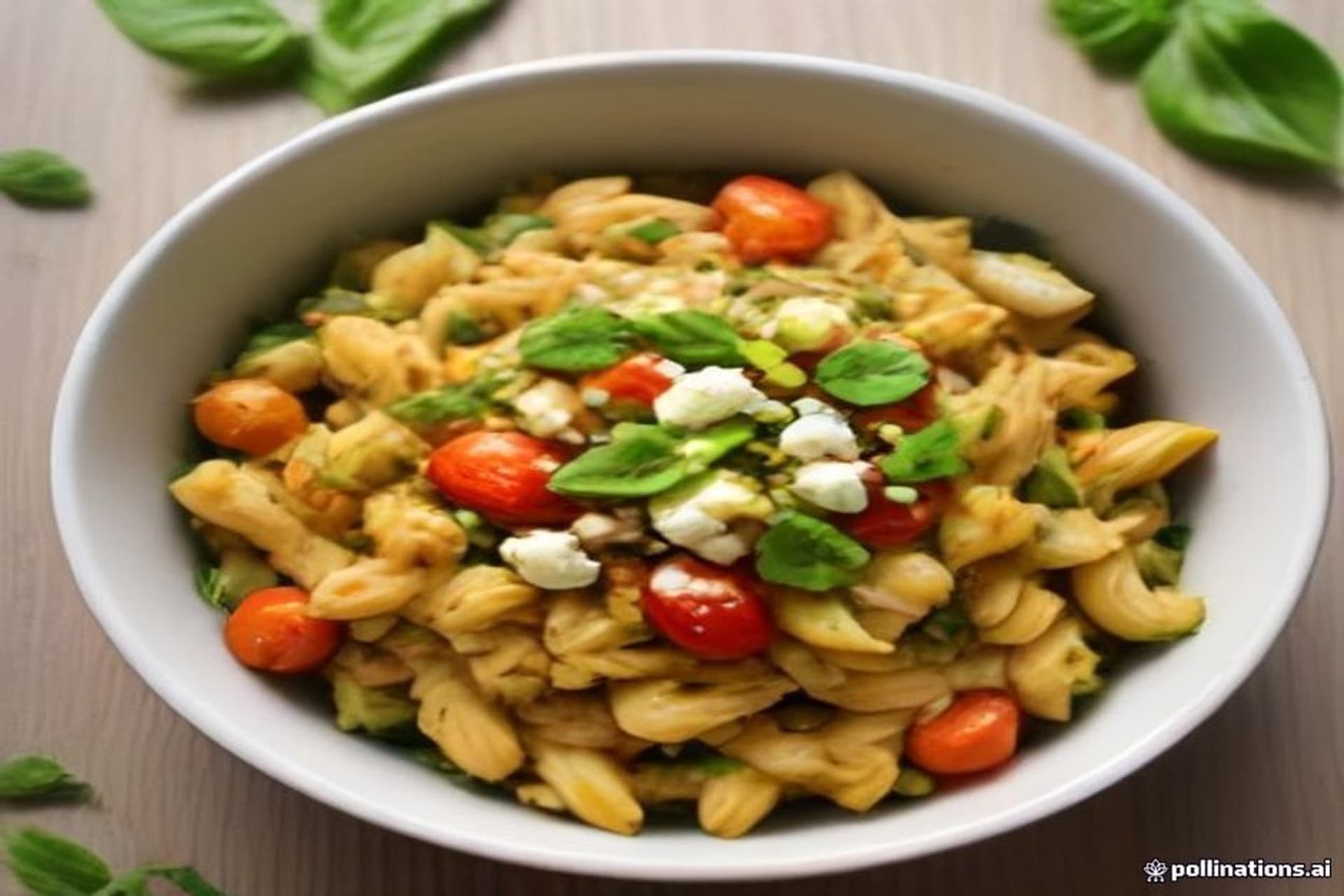 Receta de Ensalada de Pasta con Verduras Asadas: Receta Saludable y Fácil preparada paso a paso — fotografía editorial de RecetaGenial