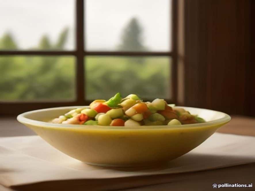 Una ensalada de garbanzos fresca y vibrante, con garbanzos enteros, trozos de tomate cherry, pepino, pimiento rojo y atún desmenuzado, aderezada con una vinagreta ligera y decorada con hierbas frescas en un bol de cerámica rústico.
