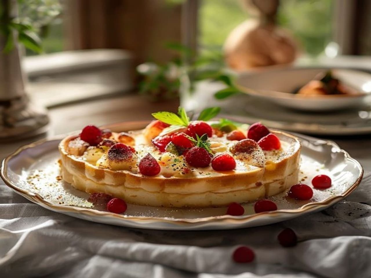 Mesa de postres elegante