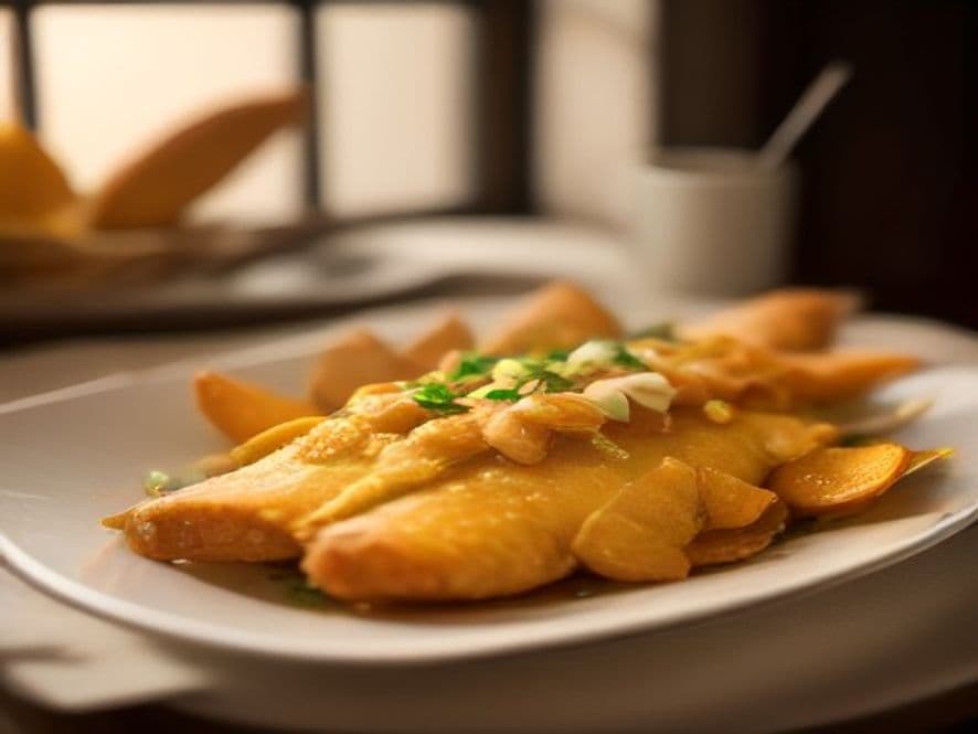 Receta de Pescado frito preparada paso a paso — fotografía editorial de RecetaGenial