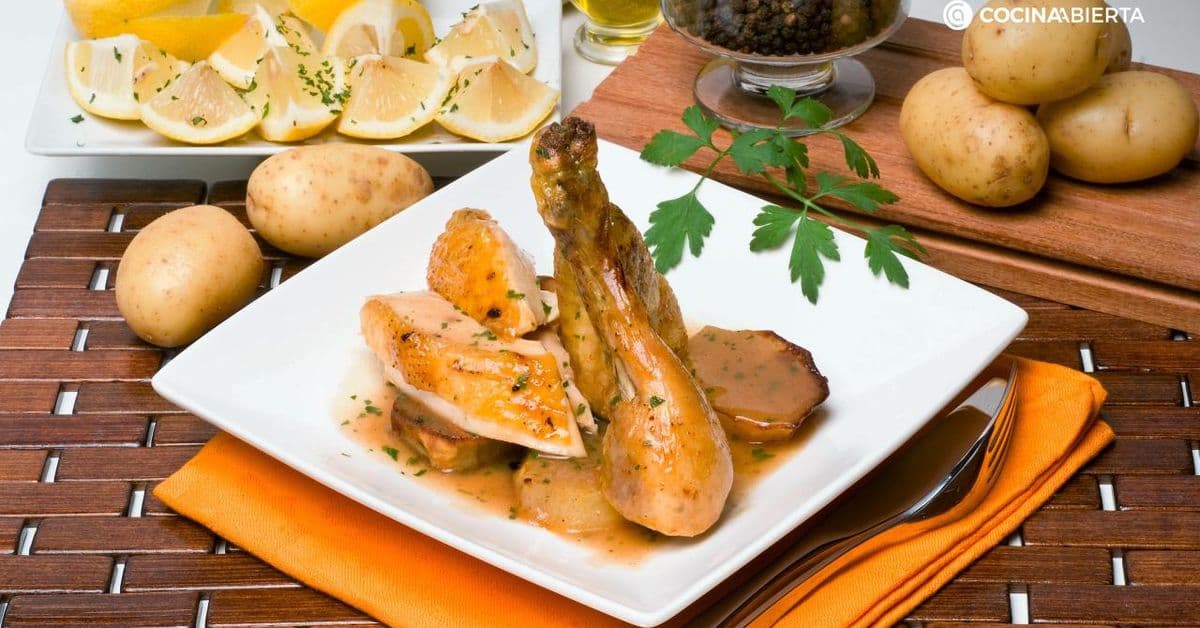 Receta de Pollo al Horno Tiempo y Temperatura Perfectos preparada paso a paso — fotografía editorial de RecetaGenial