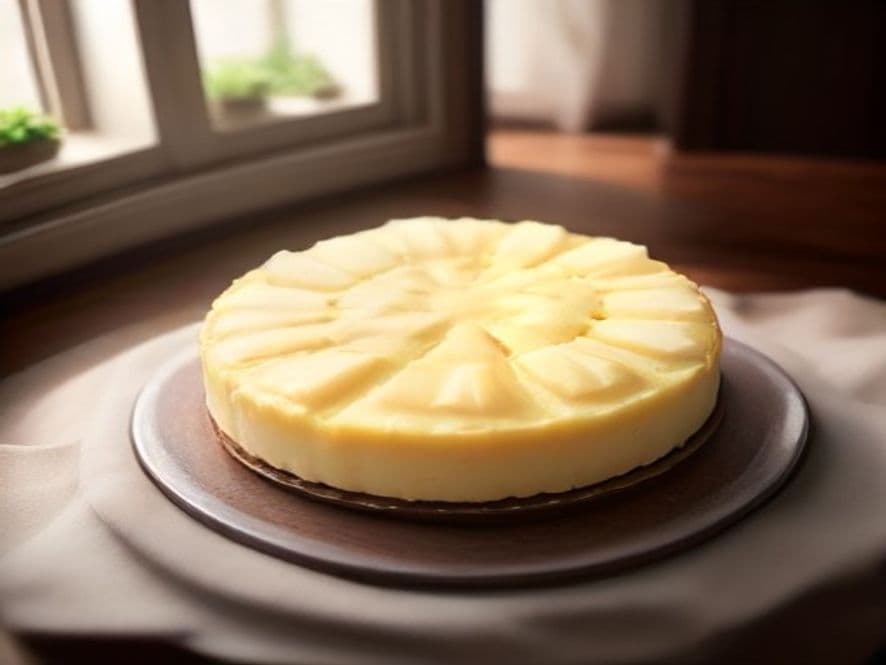 Receta de Tarta de queso al horno cremosa y fácil: receta tradicional preparada paso a paso — fotografía editorial de RecetaGenial