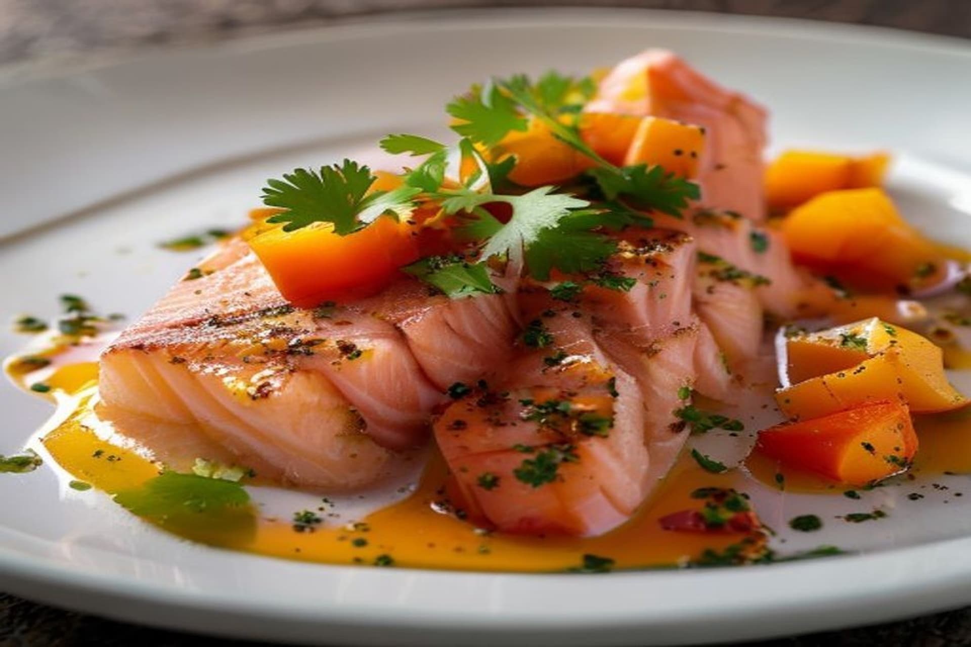 Receta de Tiradito de corvina con ají amarillo: el lujo peruano en casa preparada paso a paso — fotografía editorial de RecetaGenial